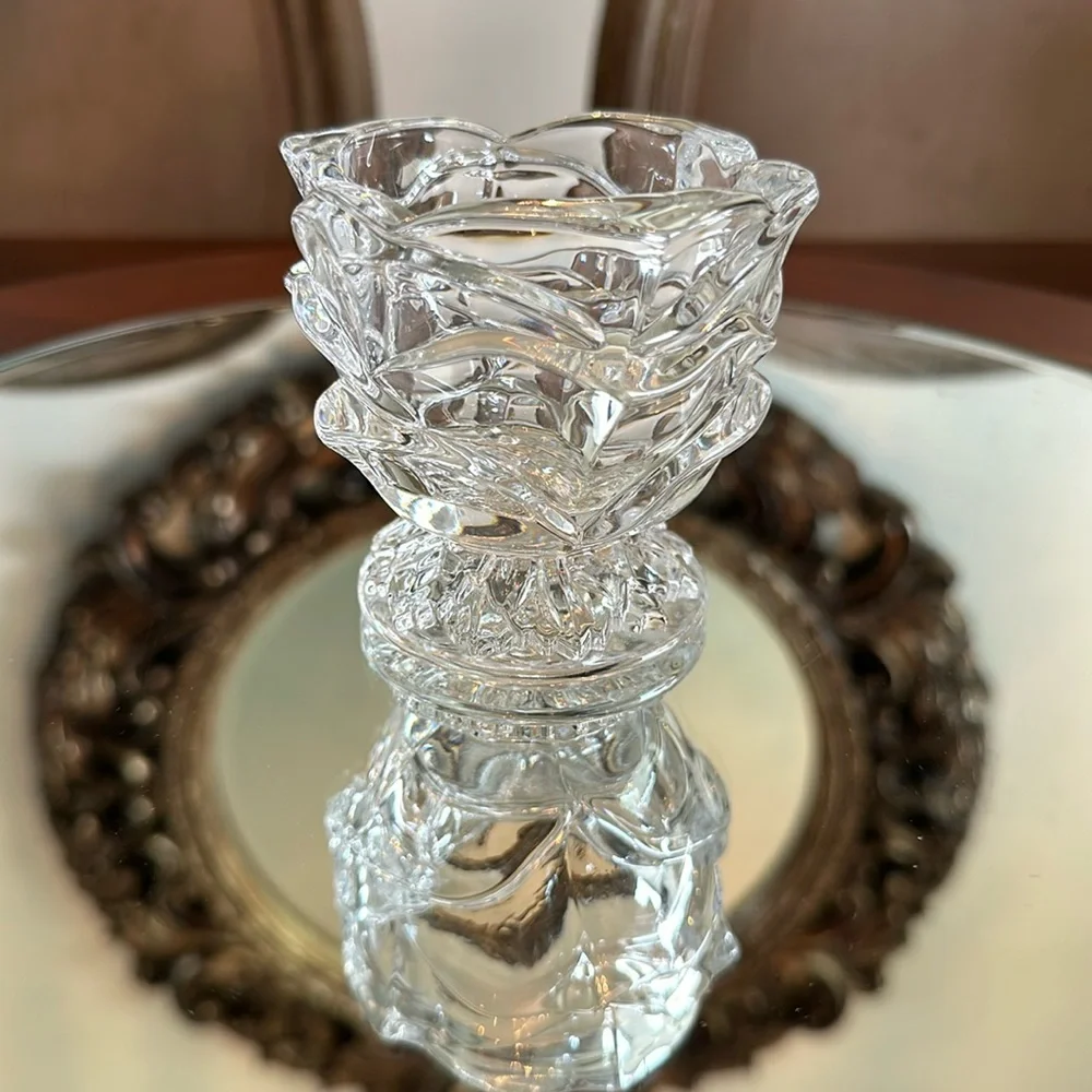 PartyLite Vintage Retired Radiant Rose Crystal Votive Holder